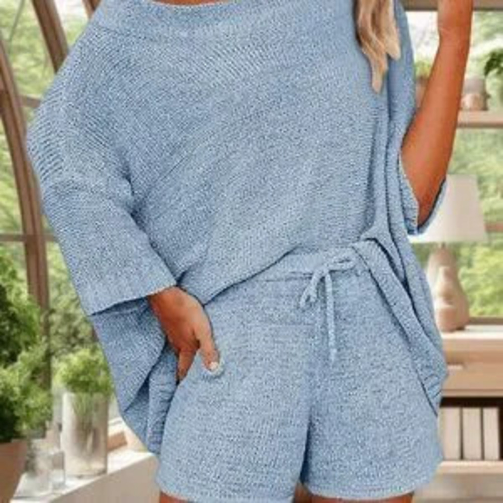 ZARA Blue Casual Women's Sweater Lounge Set